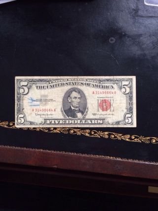 Fr 1536.  1963 $5 Red Seal Silver Certificate photo