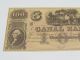 Incredible 100.  00 Canal Bank Note Unsigned Undated 1800s Note Paper Money: US photo 2
