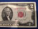 1953c Two Dollar ($2) Bill - Red Seal,  Dc Note - A79327816a Small Size Notes photo 2