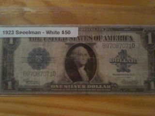 1923 Large Silver One Dollar Certificate photo