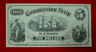 Commission Scrip - W.  Wilson,  Oakland,  Cal.  Will Pay Five Dollars (tiffany Bros. ) photo