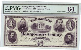 Bank Of Montgomery County$1 