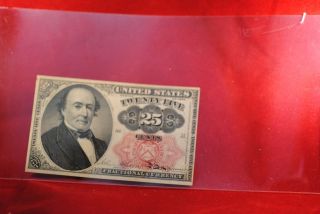 Fractional Us Currency - - 5th Issue Walker 25 Cents photo