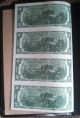 Uncut Sheet Of 4 $2 Bills In World Reserve Monetary Exchange Binder Small Size Notes photo 3