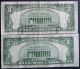 One 1953a $5 & One 1934a $5 Blue Seal Silver Certificate (g81394140a) Small Size Notes photo 1