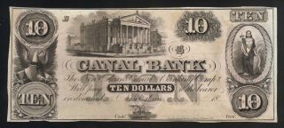 $10 Canal Bank Orleans Bill Old Money Eagle Lady Obsolete La Paper Currency photo