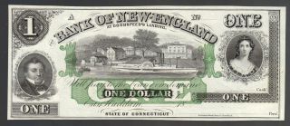 $1 Bank - England East Haddam Ct Old Obsolete Paper Money Goodspeed ' S Landing photo