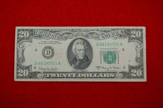1963 A Series $20 Dollar Bill Series Cleveland Twenty Federal Reserve Note photo
