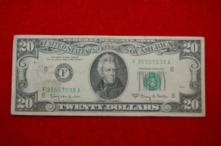 1963 A Series $20 Dollar Bill Series Atlanta Twenty Federal Reserve Note photo
