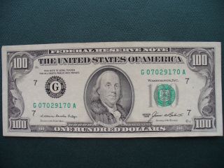 1985 - 100 Dollar - Chicago - Federal Reserve Note photo