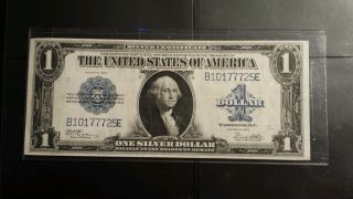 1923 $1 One Dollar Silver Certificate Usa Currency Blue Seal Cur627 photo