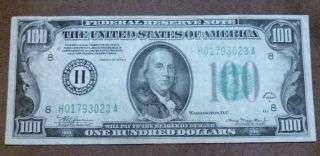 1934a $100 Dollar Bill,  Wow,  Old Paper Money,  Us Currency photo