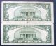 Two 1934d $5 Blue Seal Silver Certificates (s39036077a) Small Size Notes photo 1