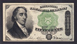 Us 50c Fractional Currency Note Fr1379 Xf - Au photo