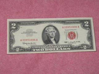 1963 $2 United States Note Uncirculated Usa photo
