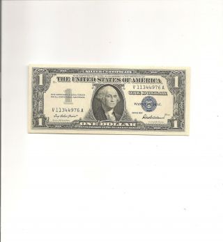 1957 One Dollar United States Silver Certificate Sn V11344976a Gem Unc photo