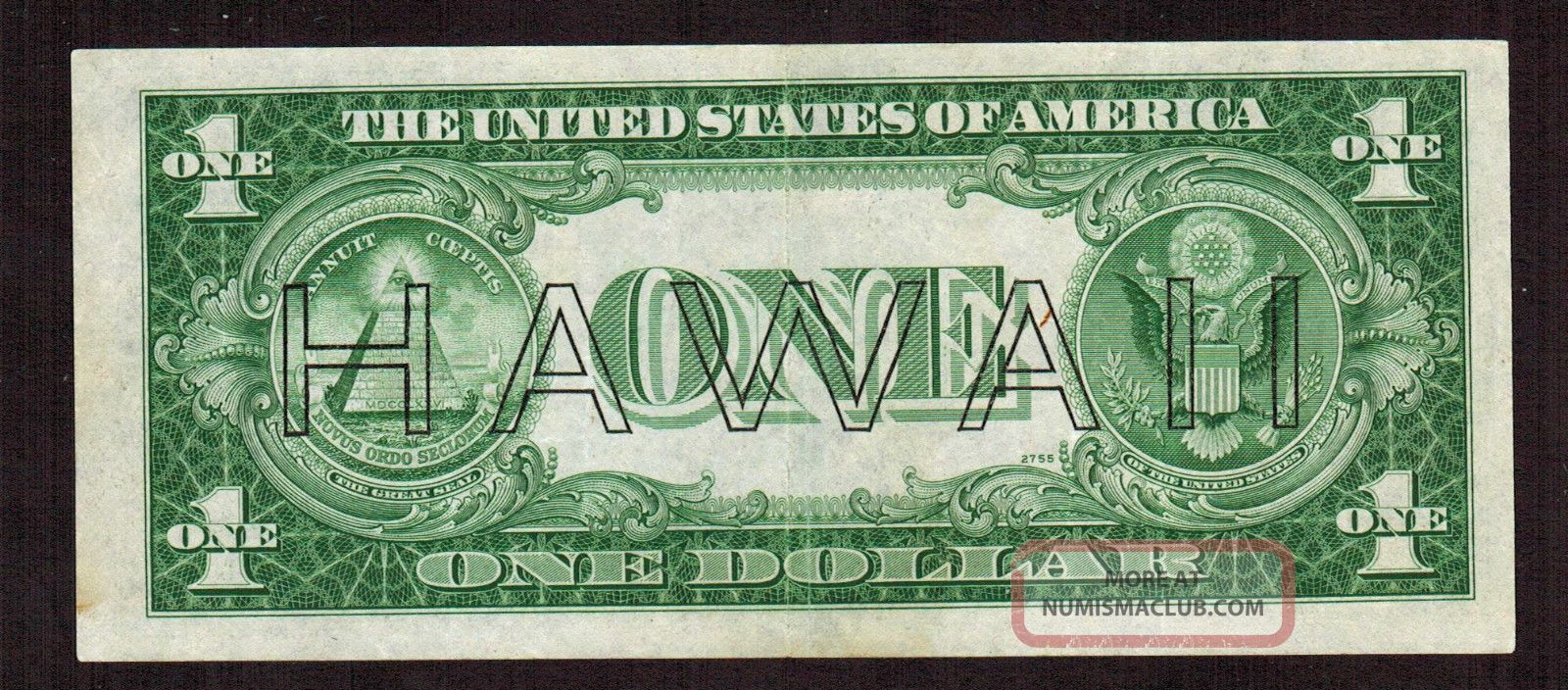 $1 1935 A Hawaii Silver Certificate More Currency 4 Ma