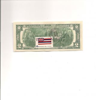 1976 $2 Frn Chicago Fdi Taylor Mi Postmark 4/13 /76 Hawaii Stamp photo