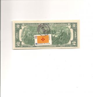 1976 $2 Frn Chicago Fdi Taylor Mi Postmark 4/13 /76 Mexico Stamp photo
