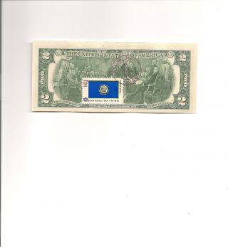 1976 $2 Frn Chicago Fdi Taylor Mi Postmark 4/13 /76 South Dakota Stamp photo