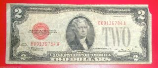 $2 1928 C Red Seal Legal Tender Note photo