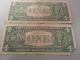 2 Series 1957 B One Dollar Silver Certificate Small Size Notes photo 1