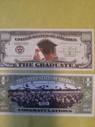 Graduate Graduation Million Dollar Bill : Perfect Keepsake For Your Grad photo