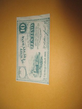 Summit County Bank,  Cuyahoga Falls,  Ohio 10 Cents photo