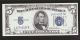 1934 - B $5 Silver Certificate Gem Uncirculated Fred Vinison Usa Small Size Notes photo 2
