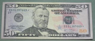 2004 $50 Dollar Federal Reserve Star Note Grading Xf Chicago 7669 photo