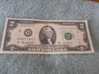 U.  S.  2003 A Two Dollars Federal Reserve Note Cleveland photo