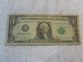 1977 A U.  S.  One Dollar Federal Reserve Note Green Seal York photo