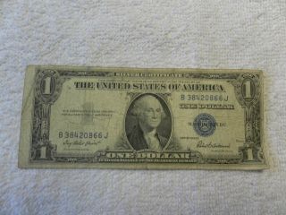 1935 F U.  S.  One Dollar Silver Certificate Blue Seal photo