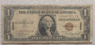 1935a Silver Certificate Hawaii $1 Dollar Emergency Note photo