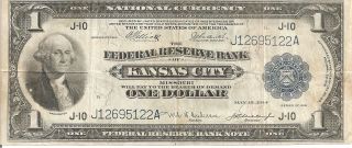 1914 $1 Federal Reserve Bank - Kansas City (s11) photo
