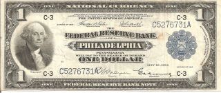 1914 $1 Federal Reserve Bank - Philadelphia (s11) photo