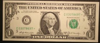 1969b $1.  00 Frn Star Note Philadelphia District C C03078697 Unc photo