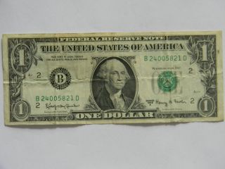 1963a One Dollar B Series Federal Reserve Note photo