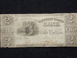 La Fayette Michigan,  Van Buren County Bank $2 Fine Very Rare Obsolete photo