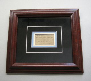 Oct 1 1861 North Carolina 10 Cent Note - Civil War Confederate Currency Framed photo