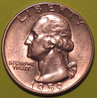 (( (1959 D Silver Quarter Dollar)) ) photo