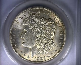 Ms62 Anacs 1921 Top 100 Vam 41b Morgan Silver Dollar United States Coin 1921 photo