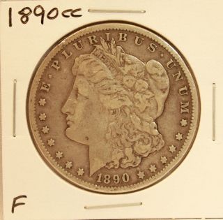 1890 Cc Liberty Head Or Morgan Type Dollar Coin 90% Silver Us Coin - Fine photo