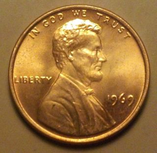 1969 P Lincoln Memorial Penny Uncirculated Bn4201 photo
