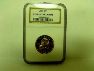 2006 - S Sacagawea Proof Dollar Ngc Pr69 Ultra Cameo $1 photo
