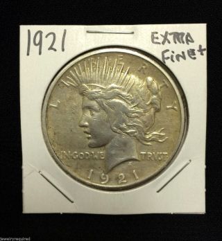 1921 Peace Silver Dollar Key Date Xf+ Extra Fine+ photo