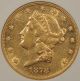 1878 Gold $20 Old Anacs Holder Au - 53 Doubled Die Reverse And Repunched Date Gold photo 2