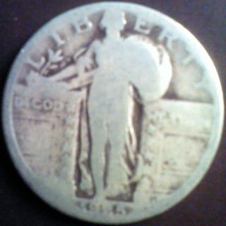 1925 Standing Liberty Quarter 25 Cent.  90% Silver. photo