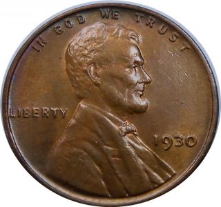 1930,  Lincoln Cent Red And Brown photo