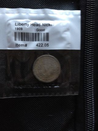 1909 V Liberty Barber Head Nickel Old Coin Circulated Coin photo
